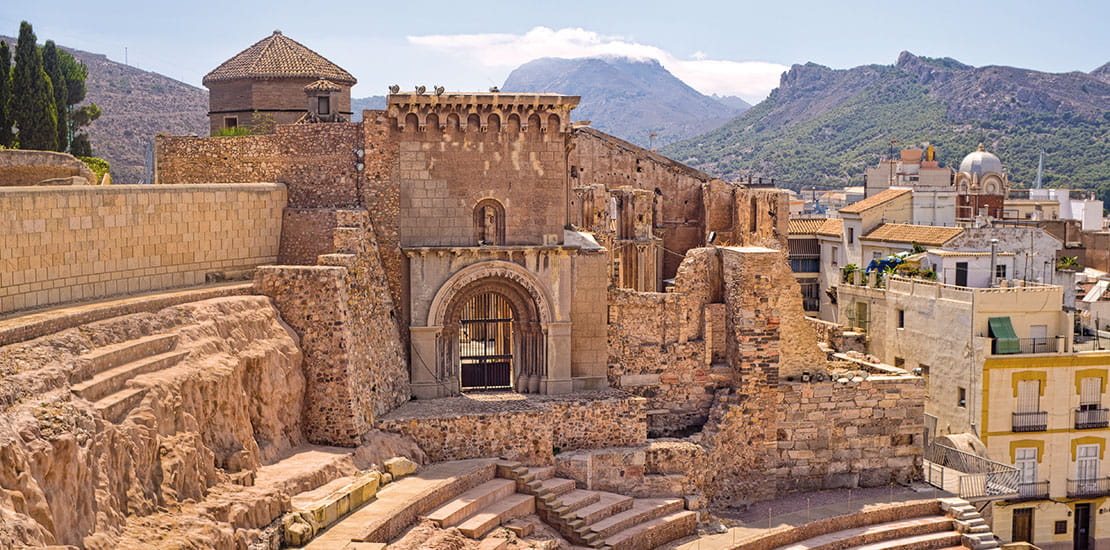 Roman ruins in Cartagena, Spain